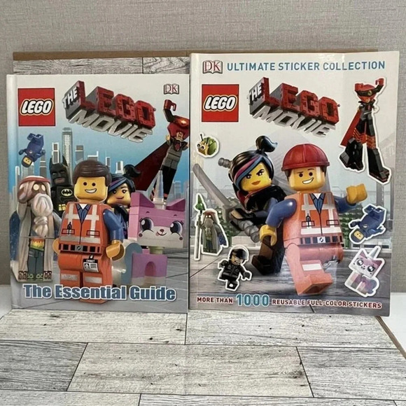Lot Of 2 Lego Movie Books-Essential Guide-Sticker Book 1/2 Full - Picture 1 of 12